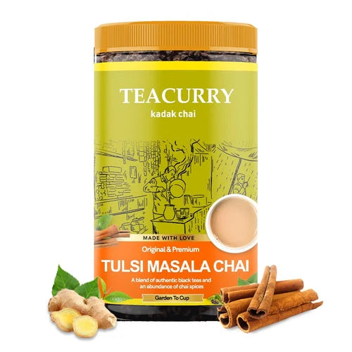 Tulsi Masala Chai - 100% Natural Basil Spiced Tea for Immunity | With Real Spices - 200 gms