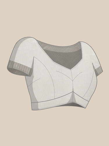 Chandni Chaadar Saree | White Color | Ready To Wear SKU-SUKRG1009