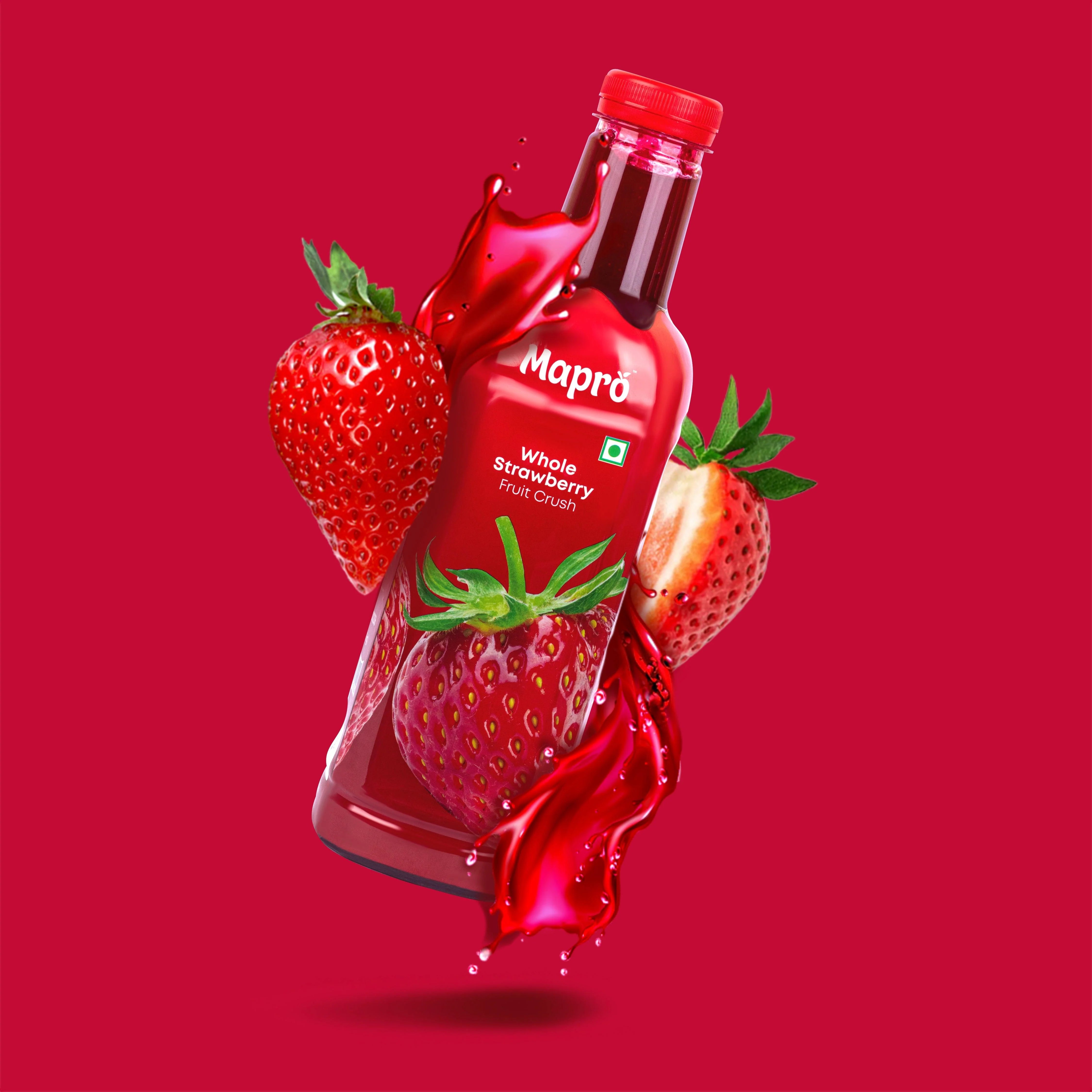 Mapro Whole Strawberry Fruit Crush - 1000 ml