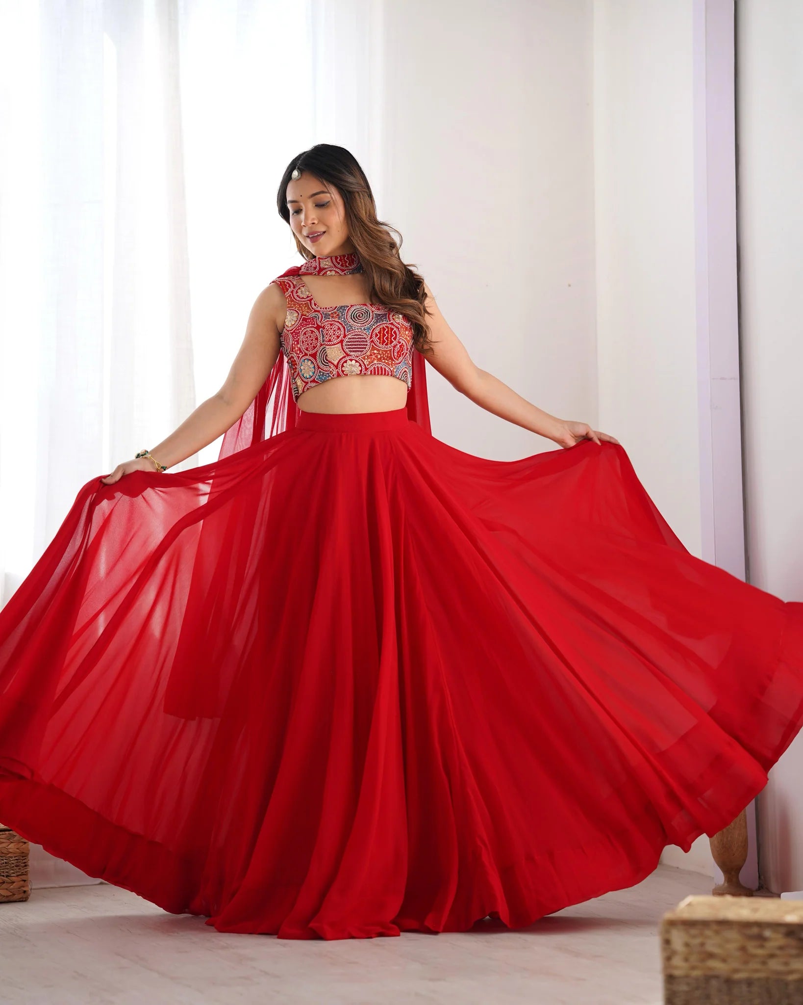 Completely Pure Georgette Lehenga Choli Collection With 8.0 Mtr Flair | Ready To Wear