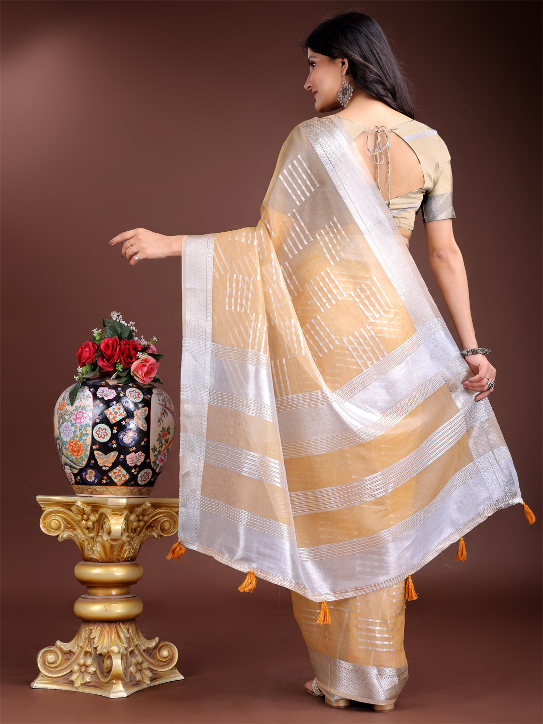 Gulzaar Grace Organza Weaves Sarees Collection | Ready To Wear SKU- SWVEN1001 to 05