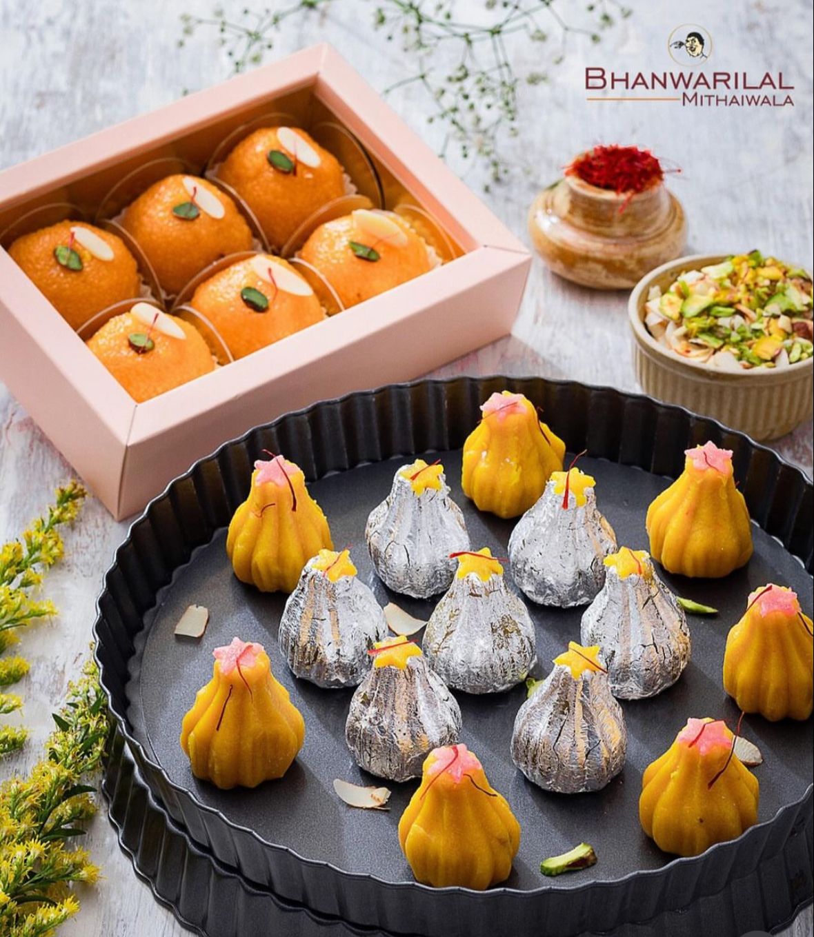 Bhanwarilal Dryfruit Modak 500 Gms premium Indian dry fruit sweet