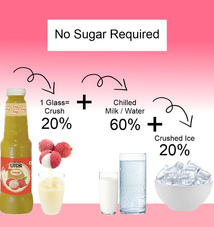 Shree Guruji Litchi Crush - 750 ml