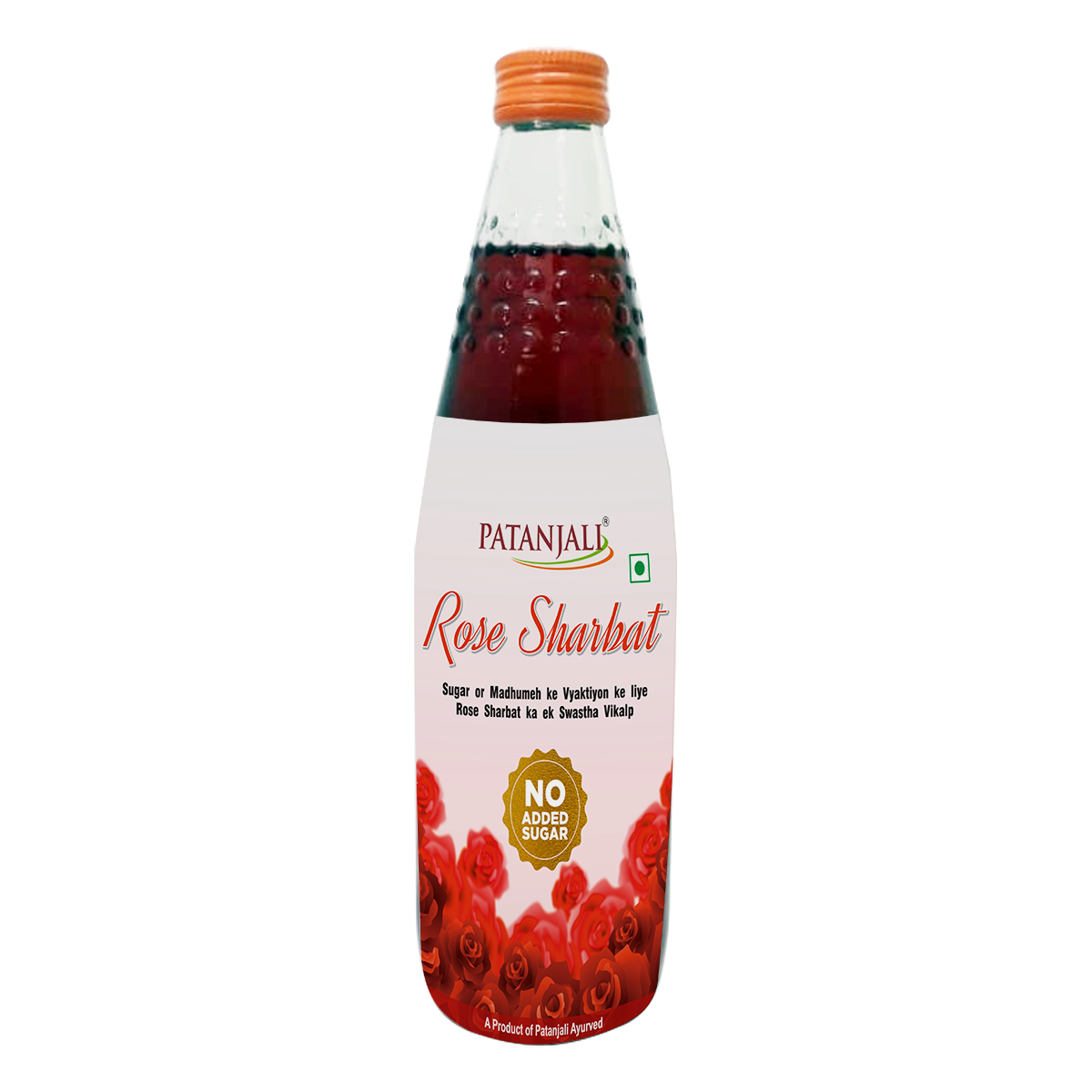 Patanjali Sugar Free Rose Sharbat - 750 ml