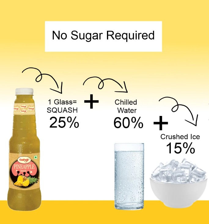 Shree Guruji Pineapple Squash - 750 ml