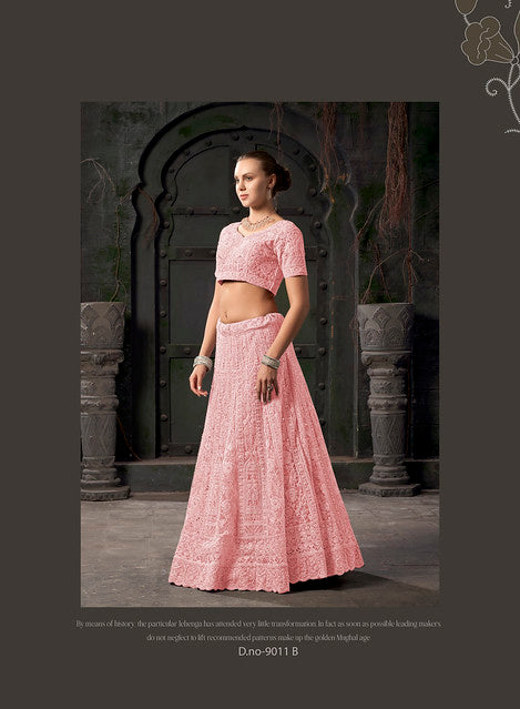 Latest Premium Net With Zarkan Lehenga Collection | Ready To Wear Code-9011 To 9011C