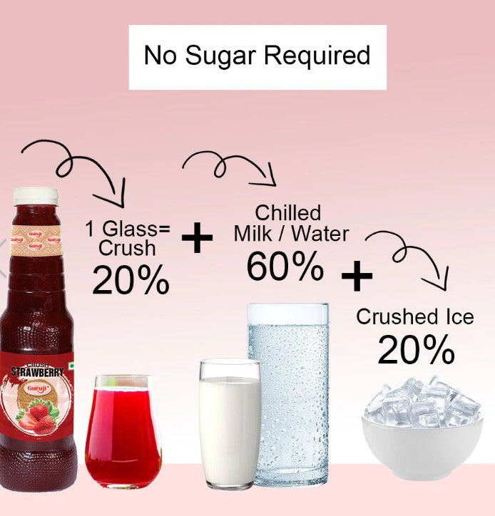 Shree Guruji Strawberry Crush - 750 ml