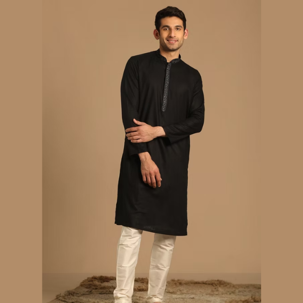 Manyawar Plain Kurta Set - India shopping