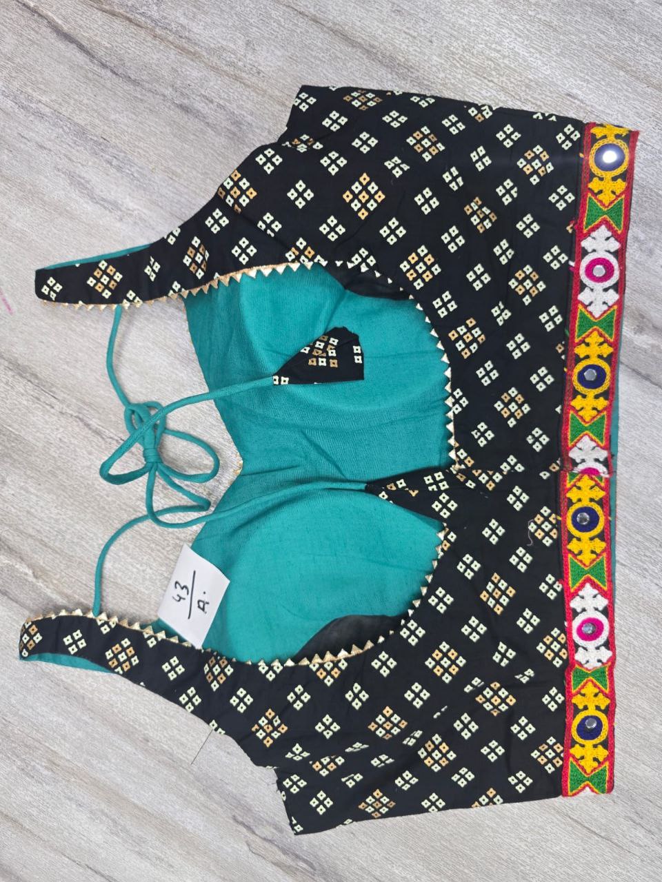 Jam Cotton Silk Ghamti Patch Work Chaniya Choli | Ready To Wear - India shopping