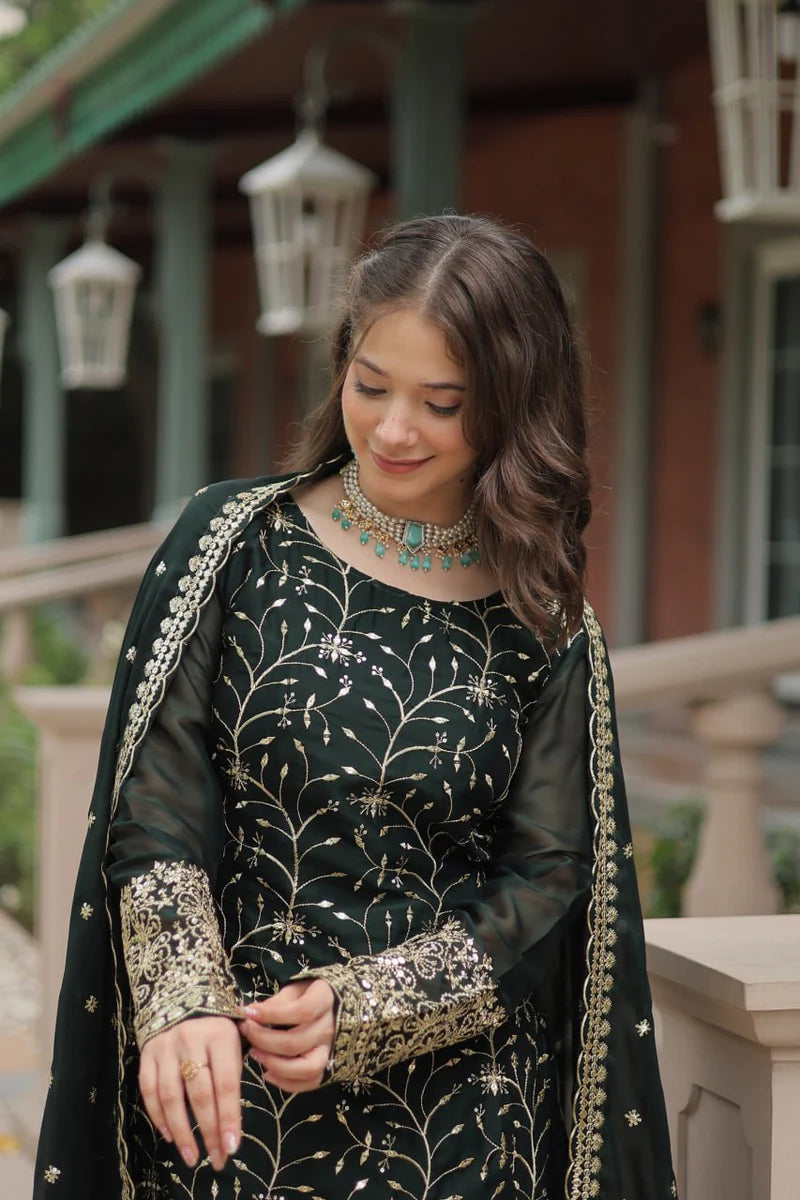 Classical Lehenga Suit With Sequins Thread Work | Ready To Wear