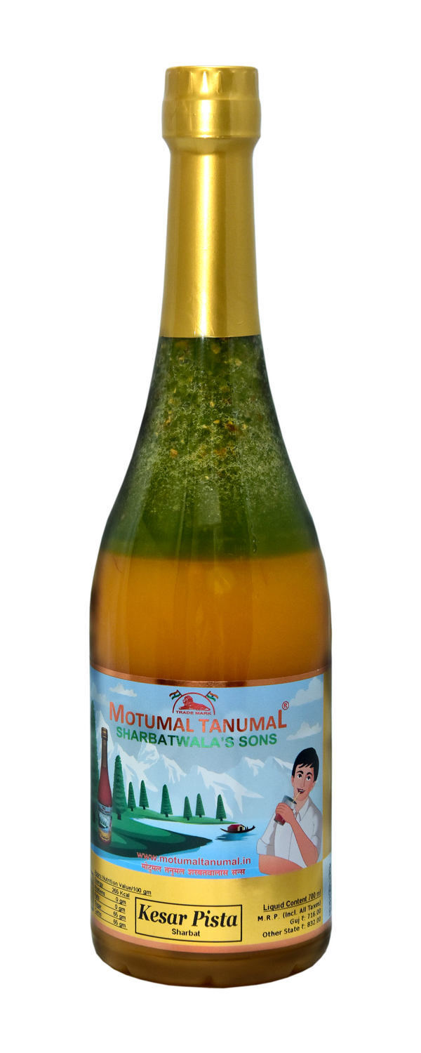 Motumal Tanumal Kesar Pista Sharbat - (750-ml)