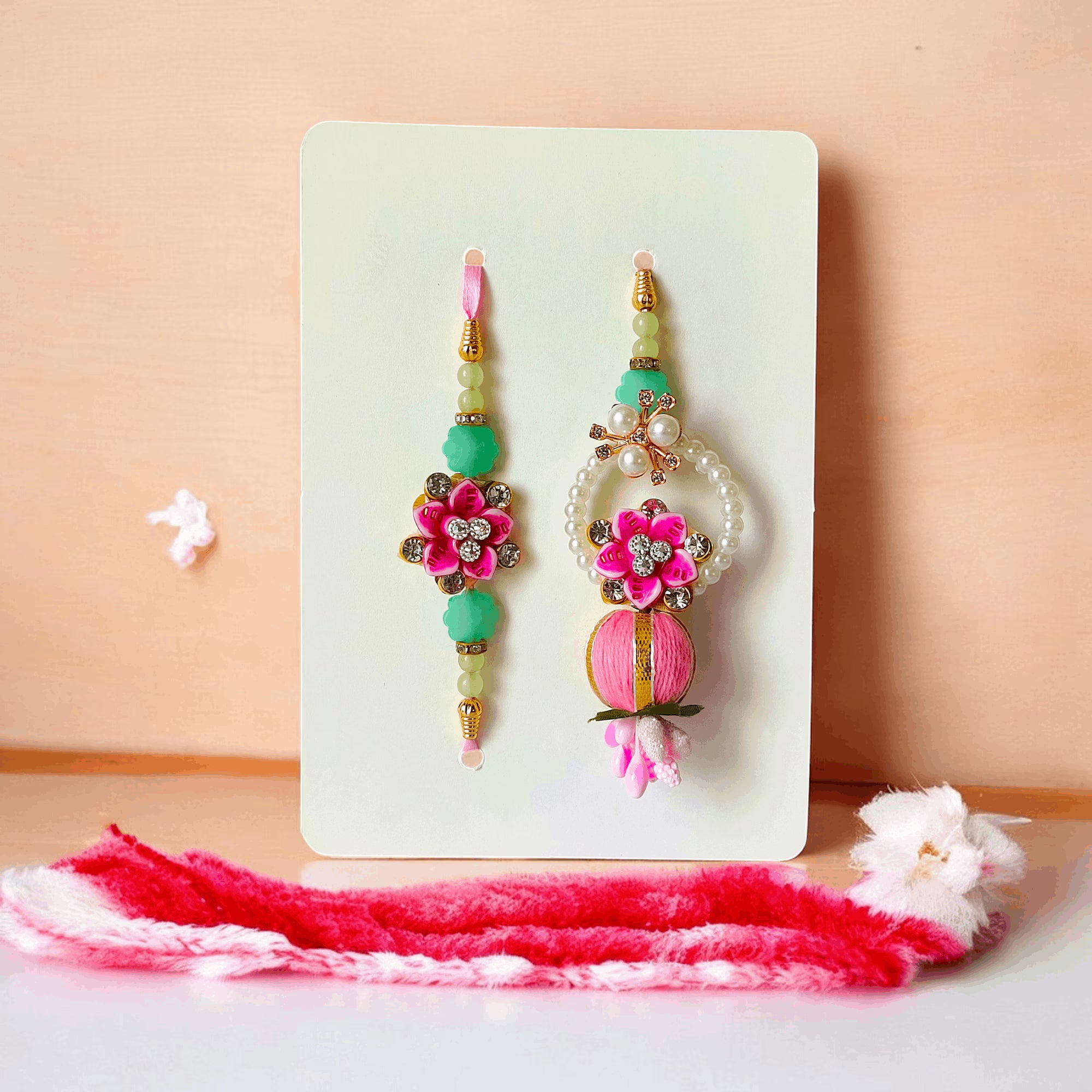 Pink Blush Rakhi Lumba Set of 2