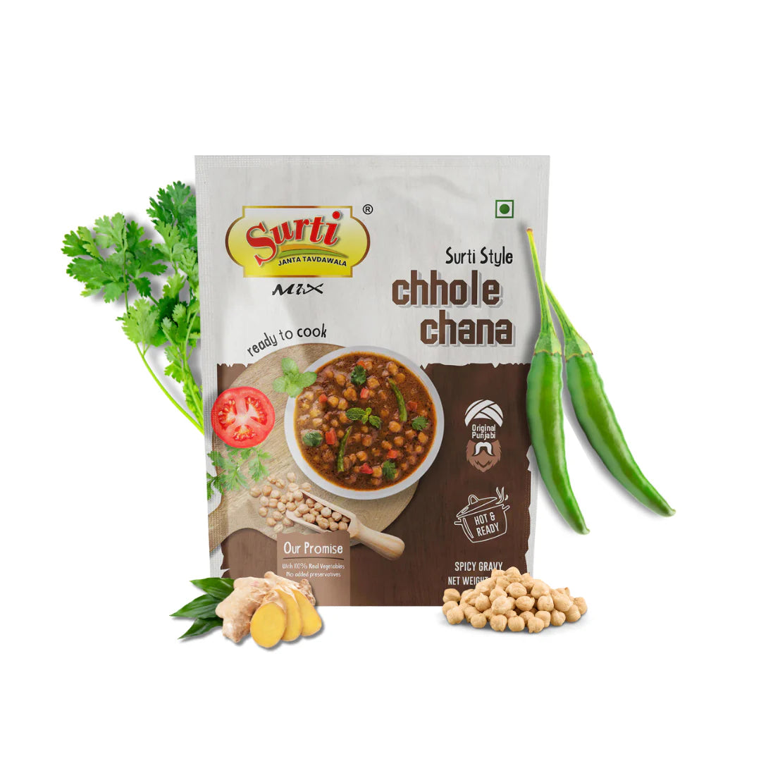 Surtimix Chhole Chana Gravy Punjabi Sabji Masala | Ready To Eat 160 gms