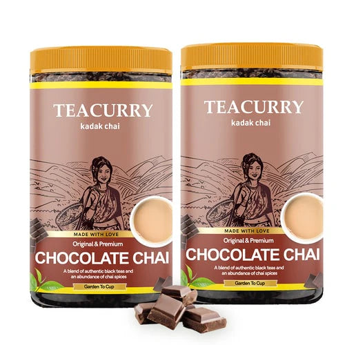 Chocolate Chai - 100% Natural Chocolate Flavoured Assam Black Tea with Real Chocolate -200 gms