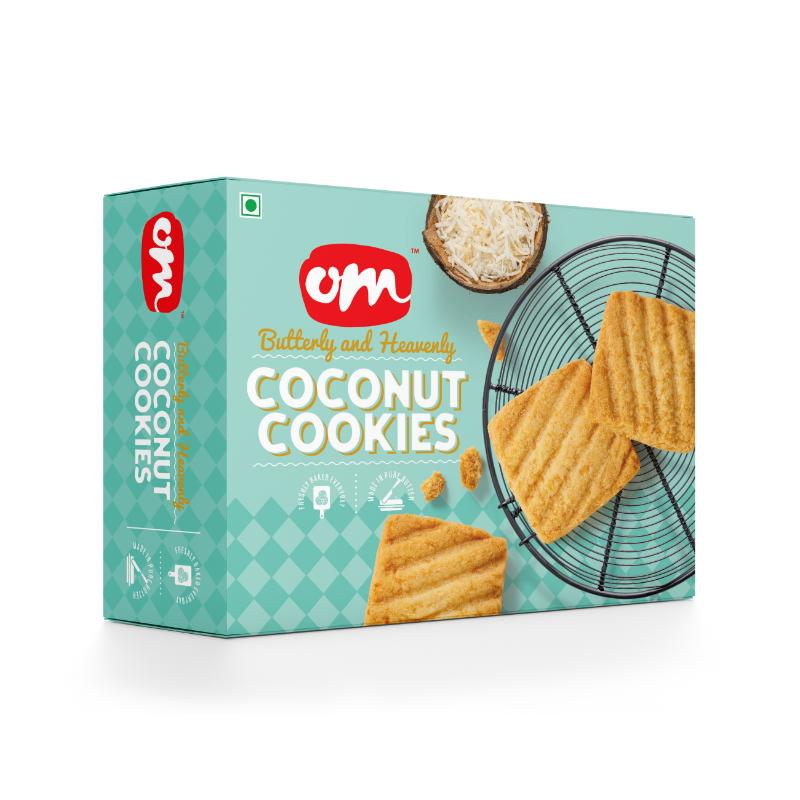 Om Sweets & Snacks Coconut Cookies - 350 Gms - India shopping