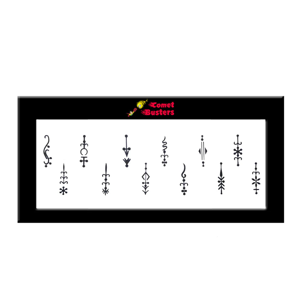 Comet Busters Black Designer Bindis (20mm) (BIN051)