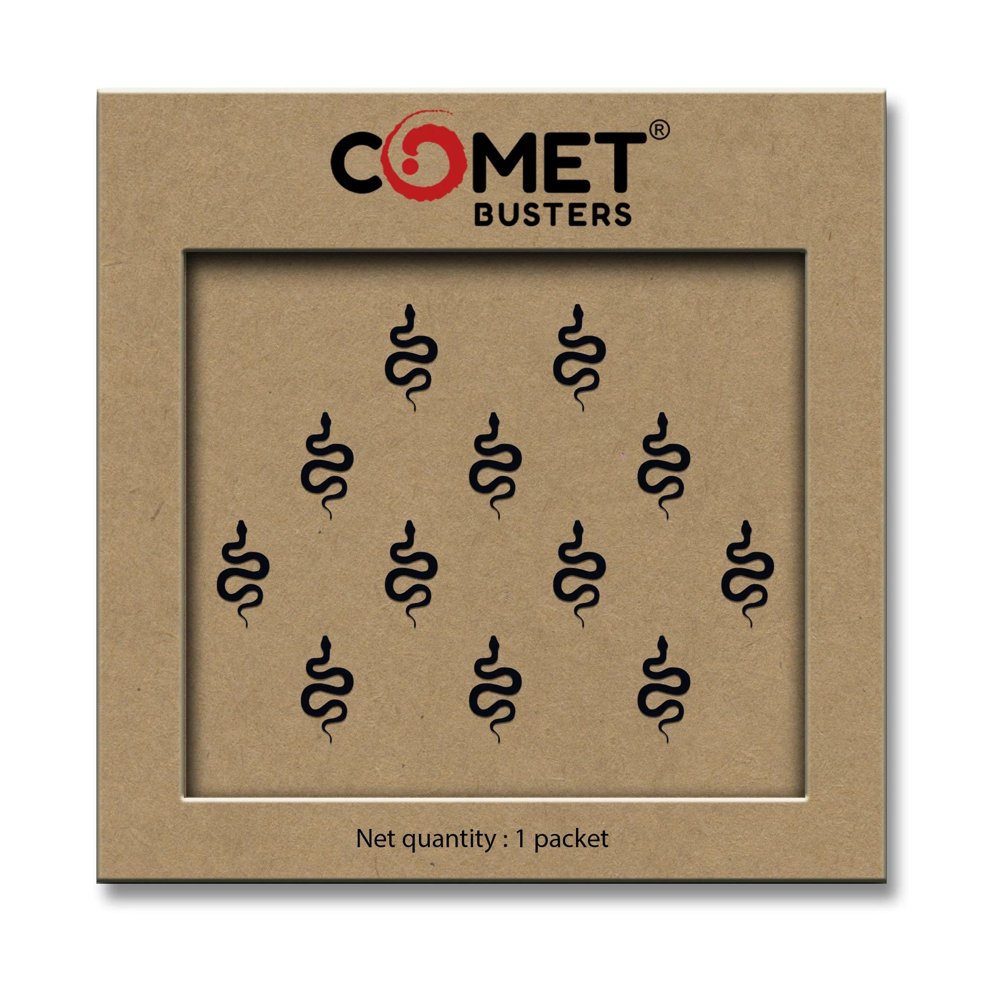 Comet Busters Black Snake PVC Bindis 12mm – Reusable Casual Bindi BIN2451