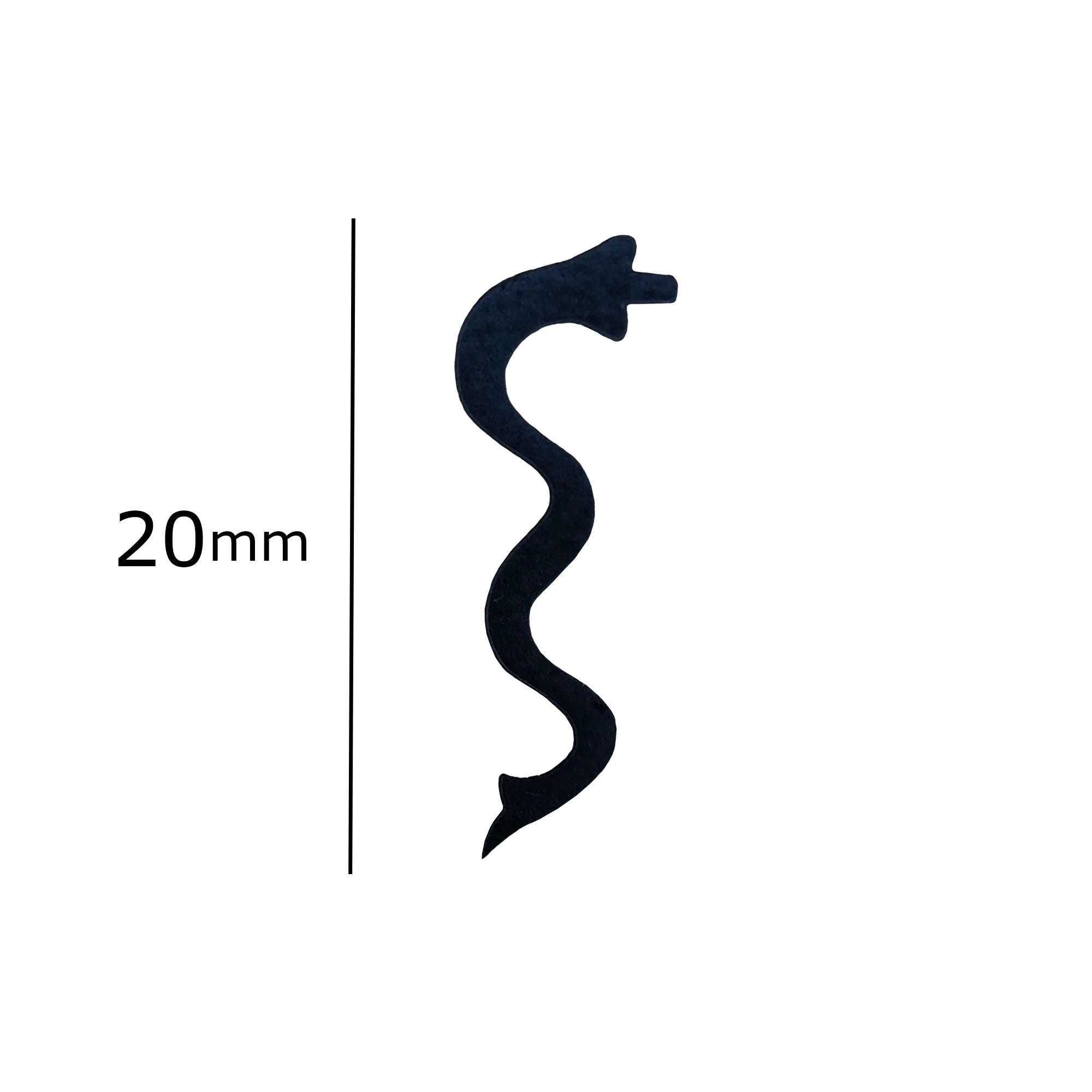 Comet Busters Black Snake PVC Bindis 20mm – Reusable Bindi BIN269