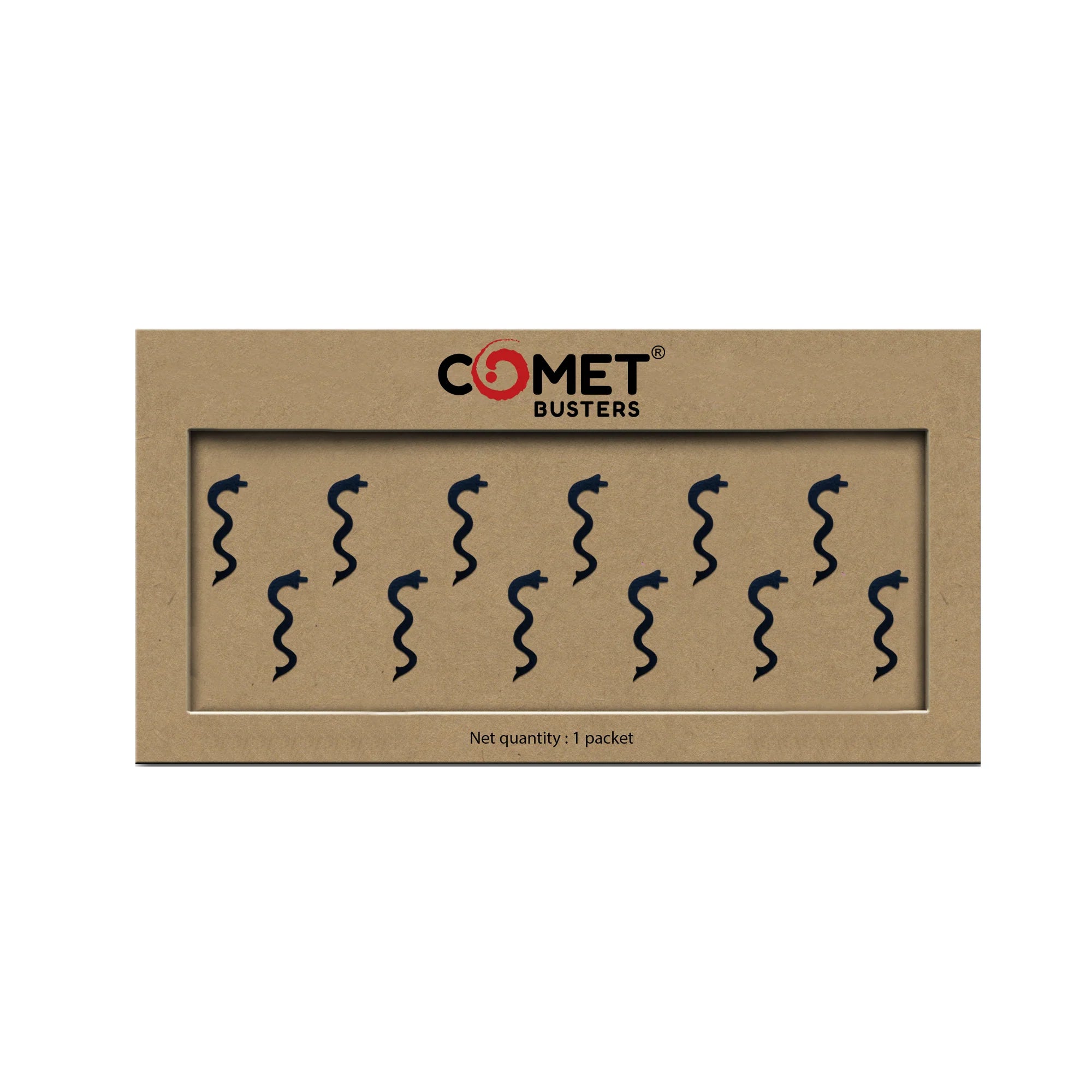Comet Busters Black Snake PVC Bindis 20mm – Reusable Bindi BIN269