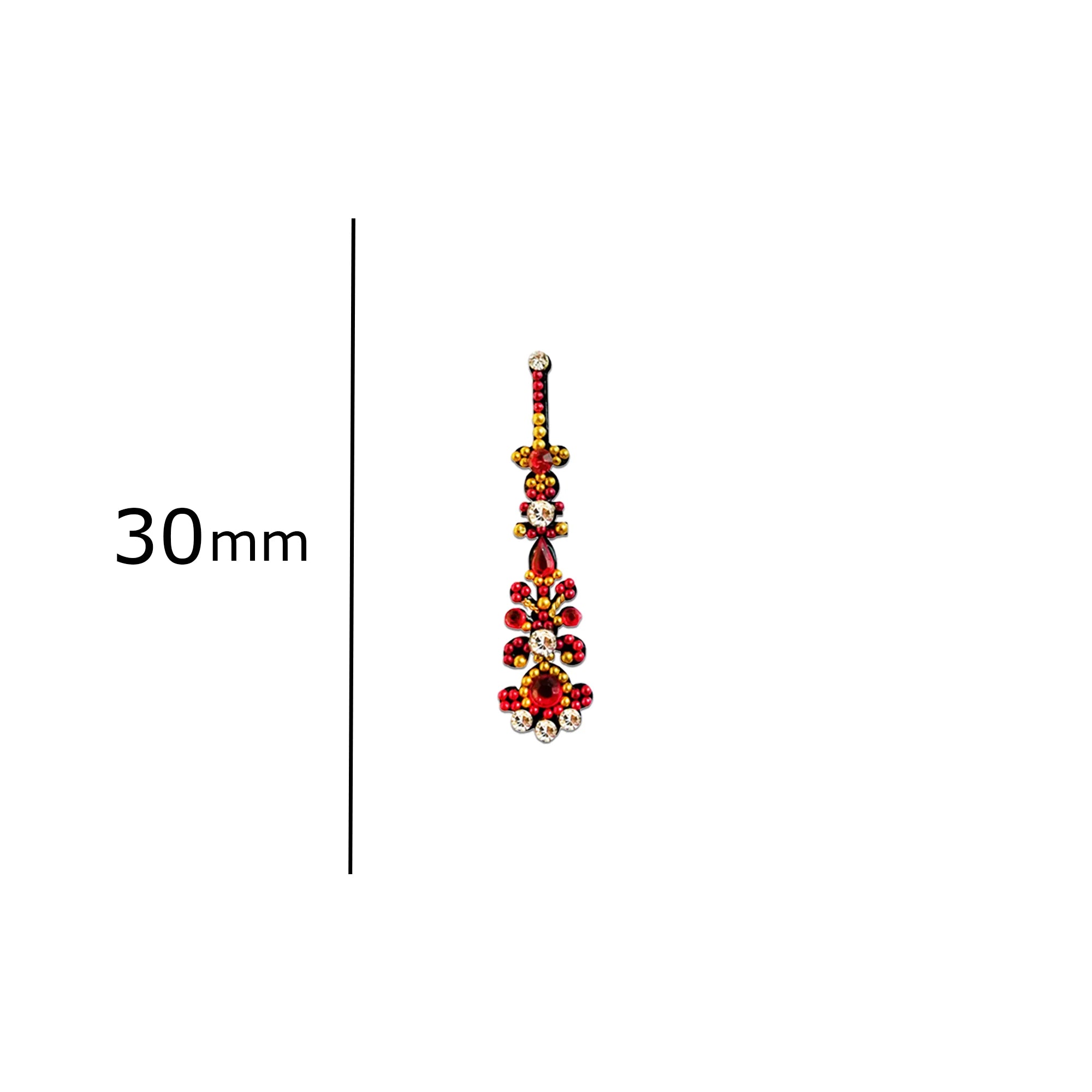Comet Busters Multicolor Crystal & Diamond Bridal Bindis (30mm)