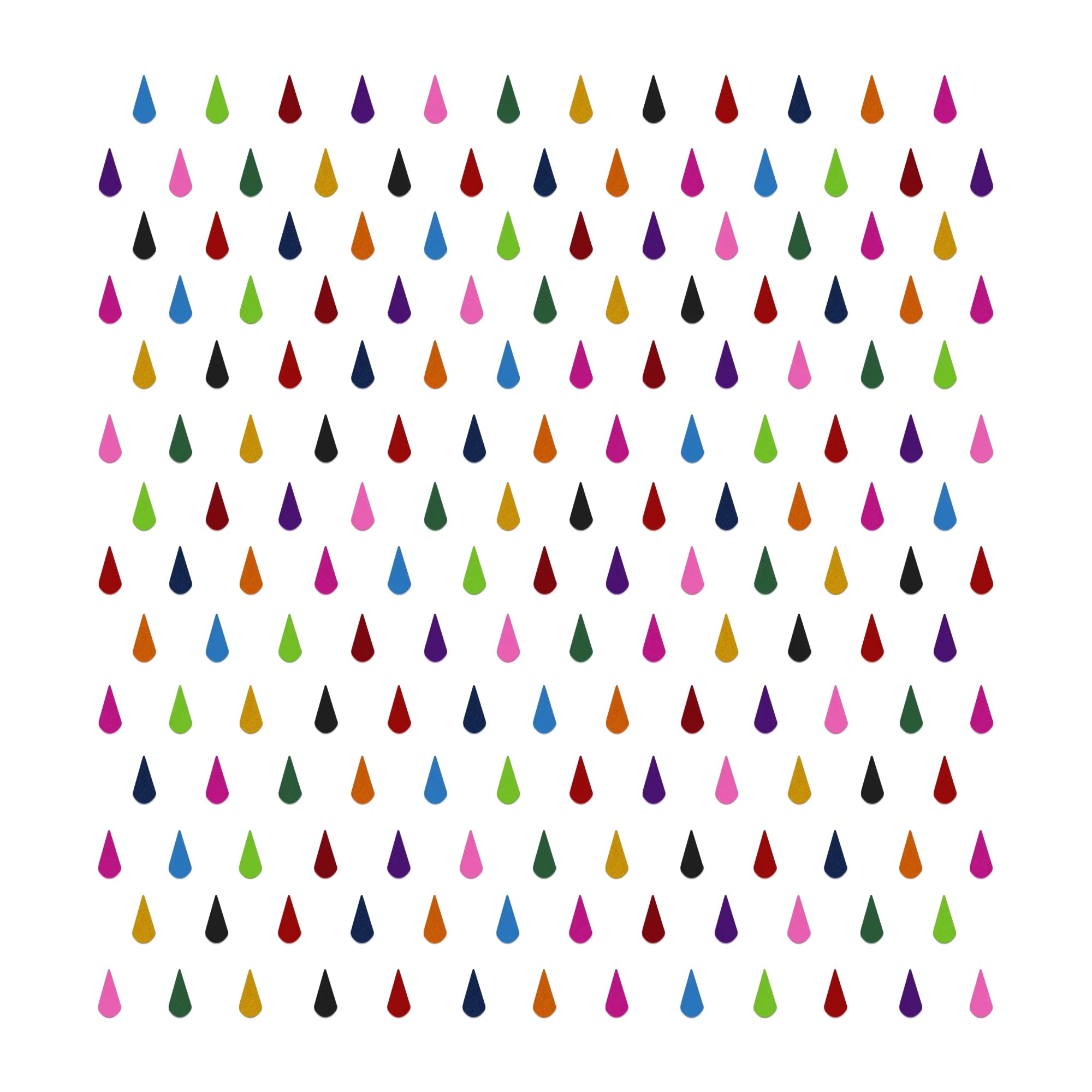 Comet Busters Multicolor Teardrop Bindi Stickers (4mm)