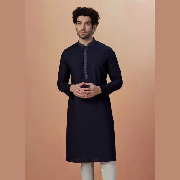 Manyawar Plain Kurta Set - India shopping
