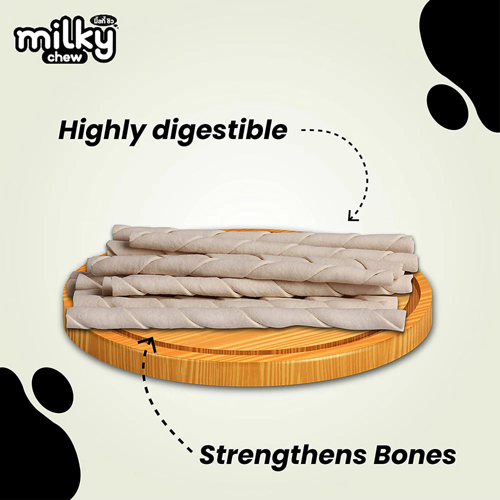Dogaholic Milky Chew Stick Style - 30 Pcs - 240 g | Set of-2