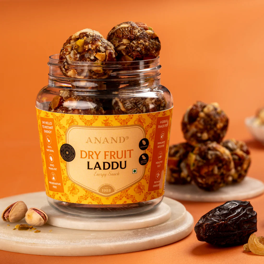 Anand Sweets & Savouries Dry Fruit Laddu ( Sweetened With Dates Only ) | 450 gms