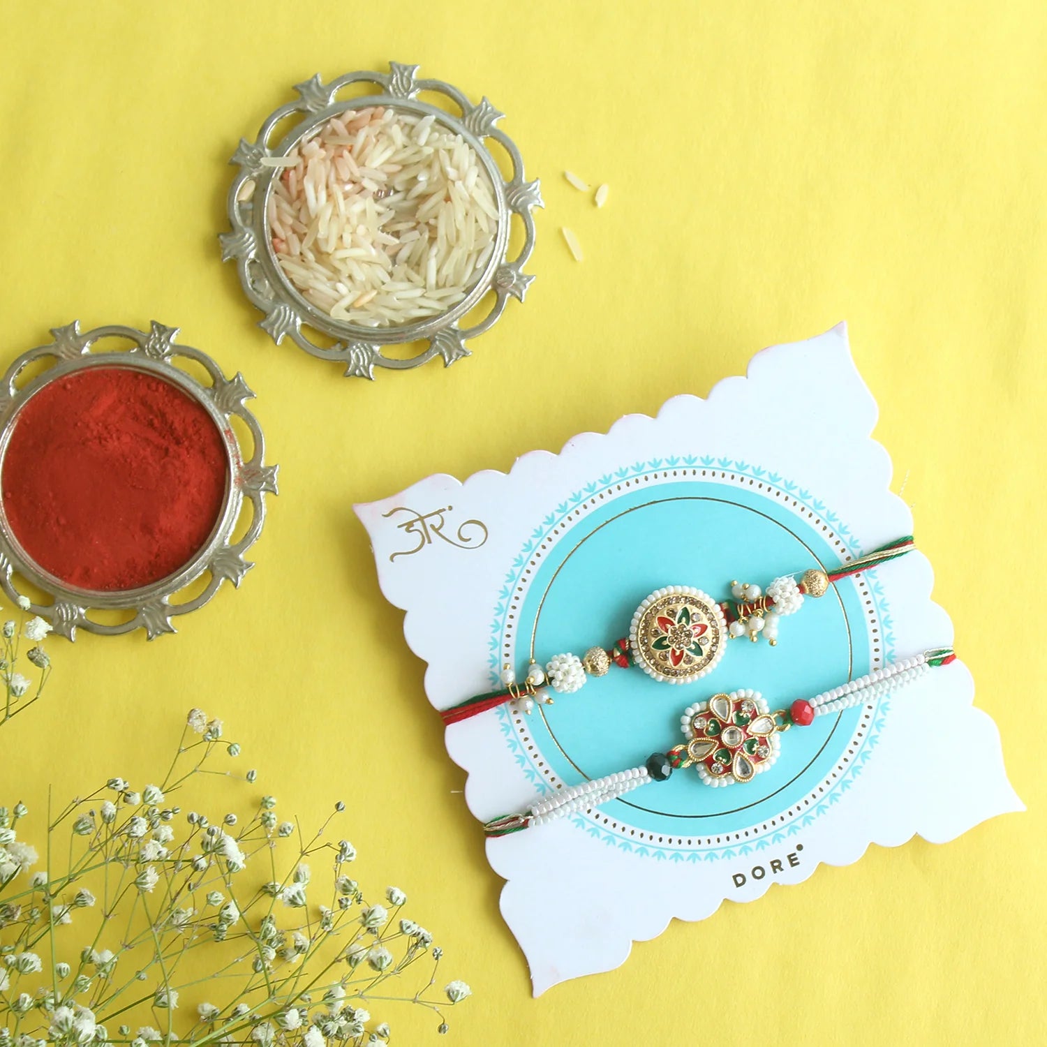 Kesar Sweets Elegant Turquoise tin Box