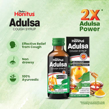 Dabur Honitus Adulsa Cough Syrup - 100 ml