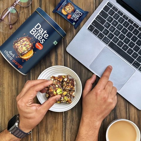 Farmley Dark Choco-Orange Date Bites Burfi + Date Bites Dry Fruit Burfi (No Added Sugar) Combo - 180 gms