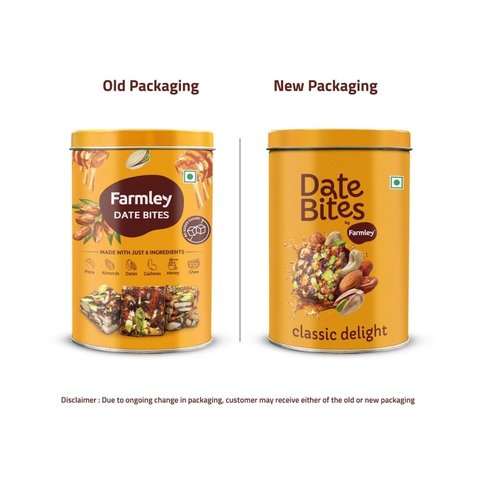 Farmley Dark Choco-Orange Date Bites Burfi + Date Bites Dry Fruit Burfi (No Added Sugar) Combo - 180 gms