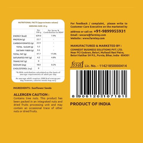 Farmley Premium Sunflower Seeds - 200 gms