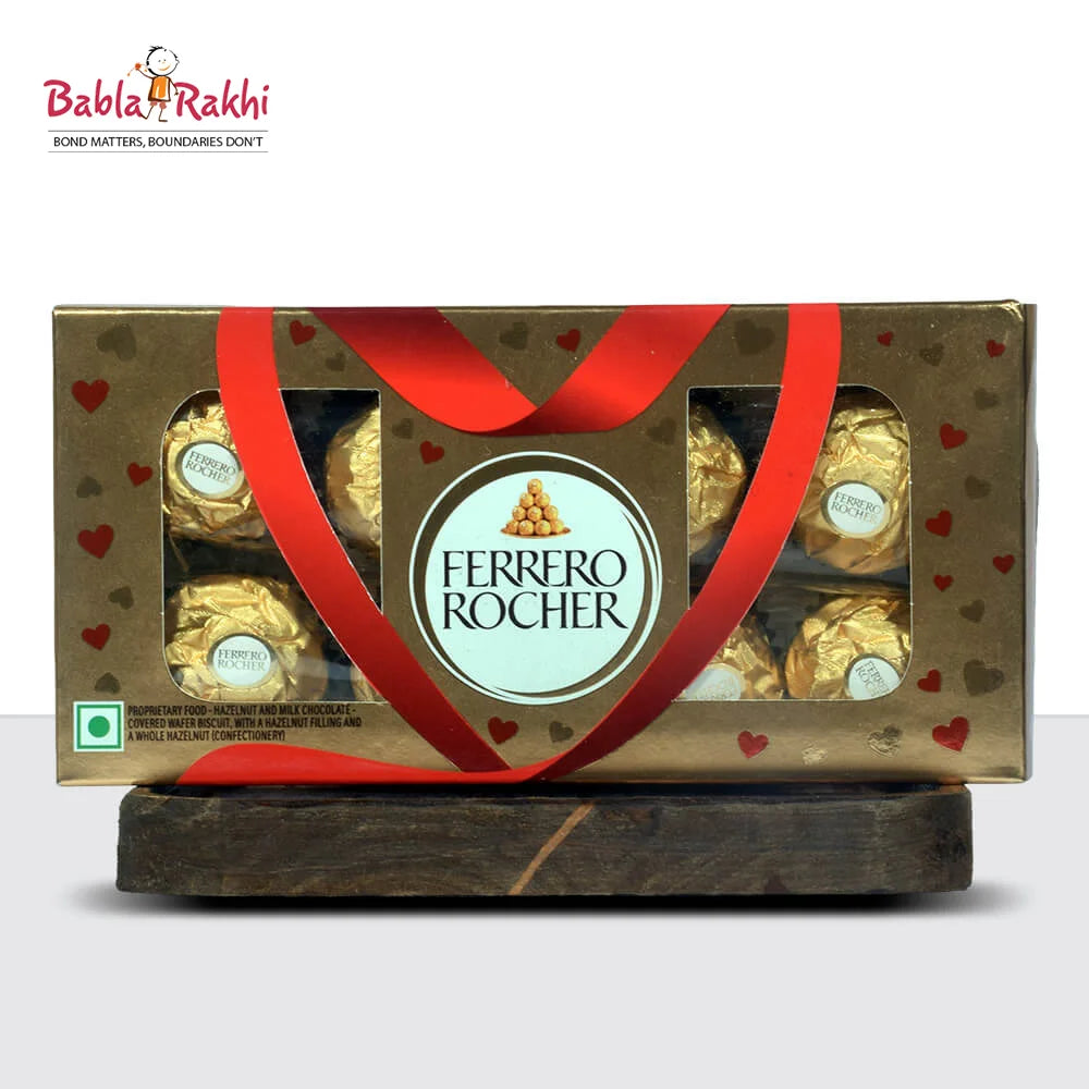 Babla Rakhi Bhaiya-Bhabhi Rakhi With Kaju Katri Ferrero Rocher (8pc)