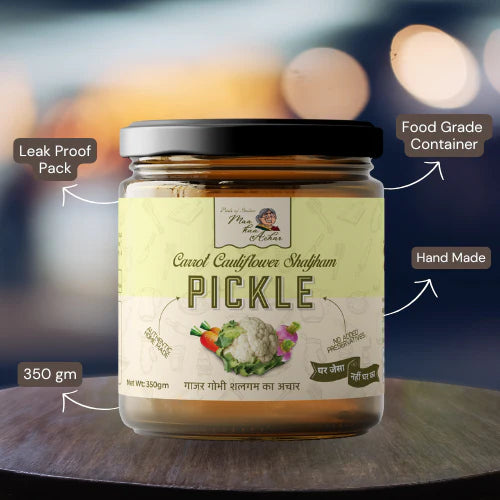 Maa kaa Achar Home Made Gobi Gajar Shalgam Pickle (Spicy) - 350 gms