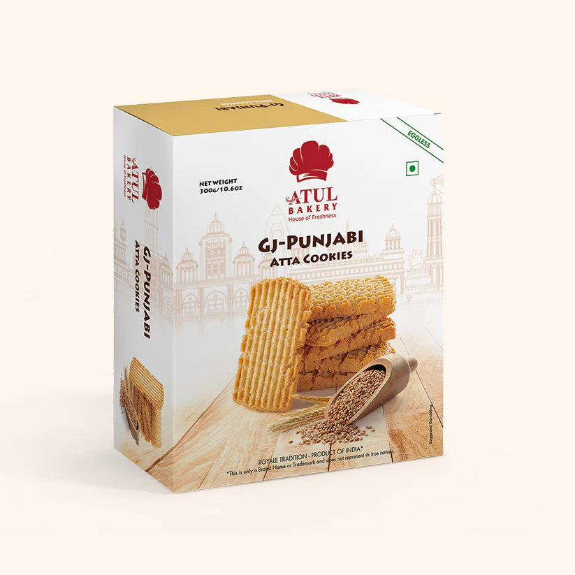 Atul Bakery Gj - Punjabi Atta Cookies | 300 gms