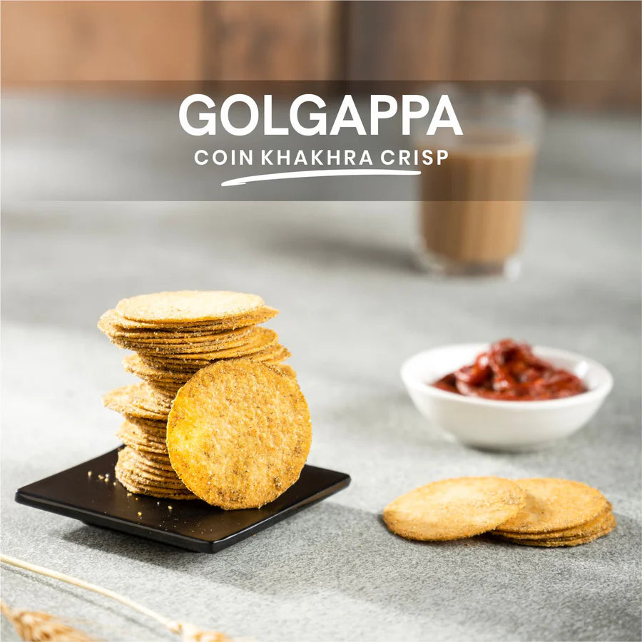 Stuti Wheat Coin Khakhra With Schezwan Chutney | 150 gms