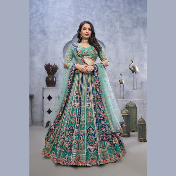 Special Heritage Harmony Wedding Lehenga Choli With Soft Net Dupatta | Ready To Wear