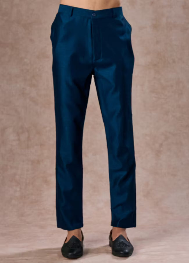 Manyavar Teal Blue Elegance Indo Western | Ready To Wear