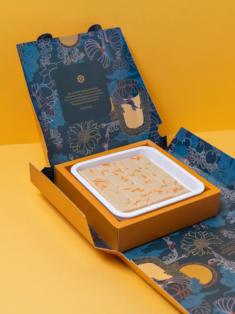 Hetals Homemade Cashew Orange Katli 500 gms