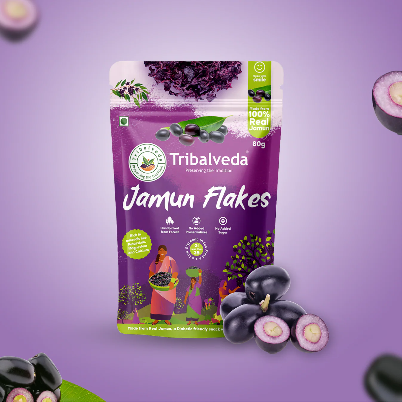 TribalVeda Jamun Flakes - 160 gms