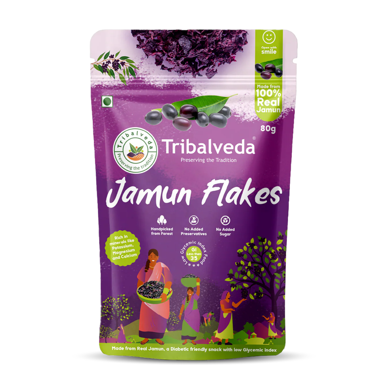 TribalVeda Jamun Flakes - 160 gms