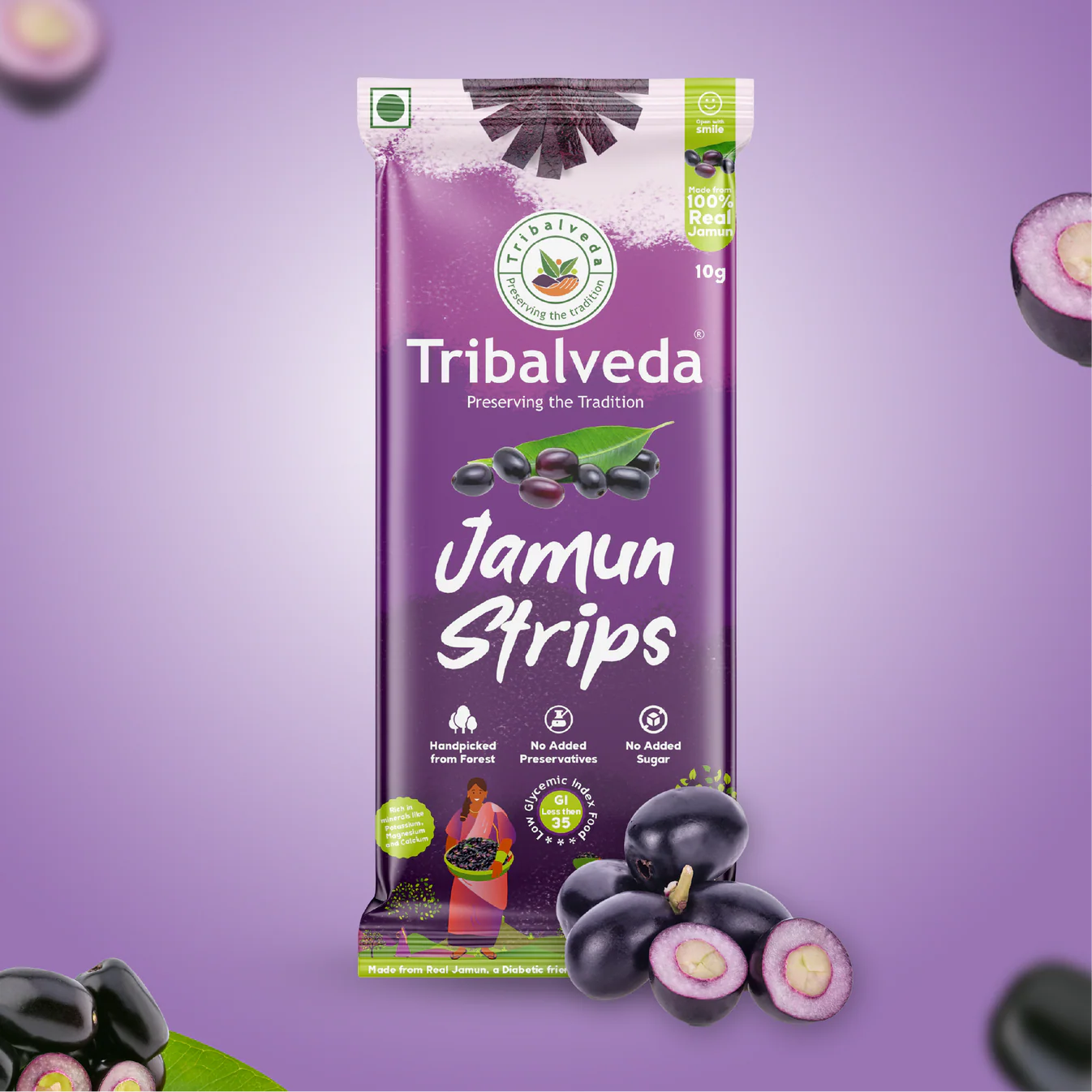 TribalVeda Jamun Strips -10 gms