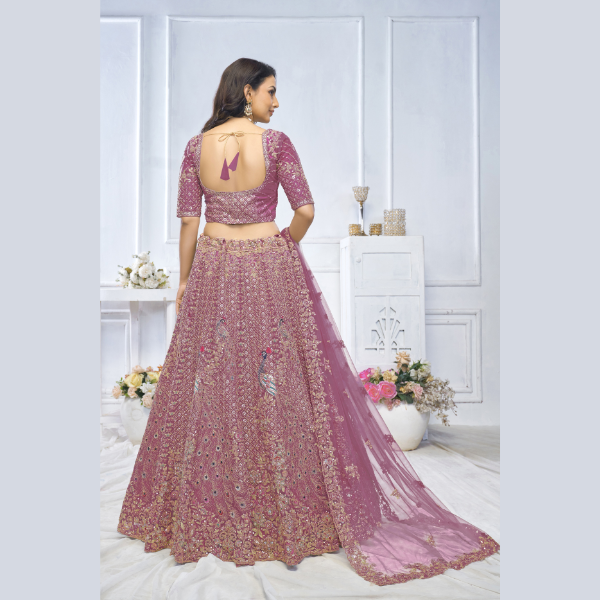 Graceful Onion bridal wear lehenga | Ready To Wear | - India shopping