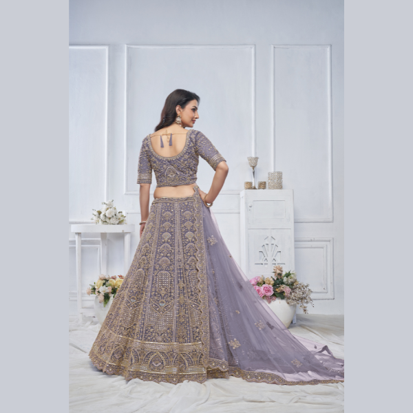Peacock purple Embroidered Bridal lehenga | Ready To Wear | - India shopping