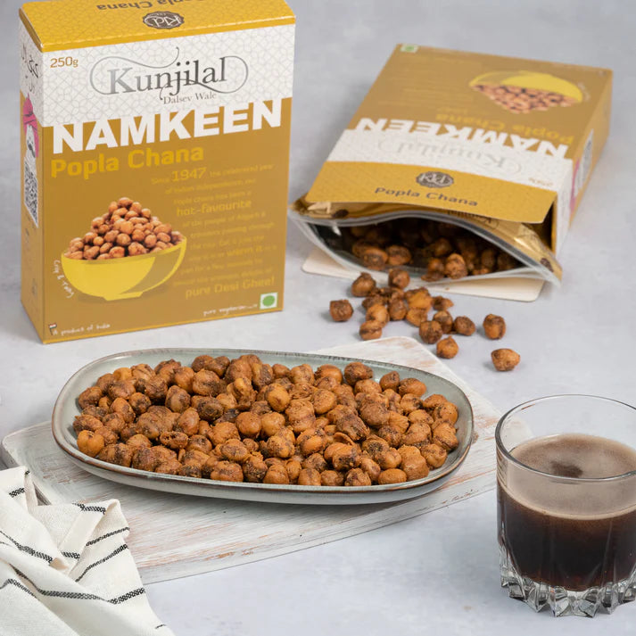 Kunjilal Dalsev Wale Popla Chana - 500 gms| Made in Desi Ghee | No Palm Oil