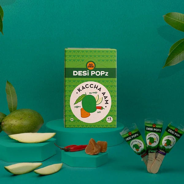 Kaccha Aam Popz | 100% Natural - Sour Raw Mango & Jaggery | Hand-made | 50 Pcs -400 gms