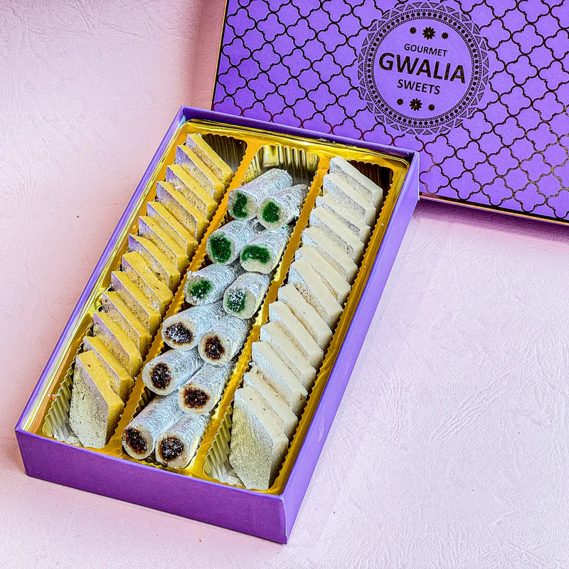 Gwalia Sweets Katli Mix Box 500 gms - India shopping