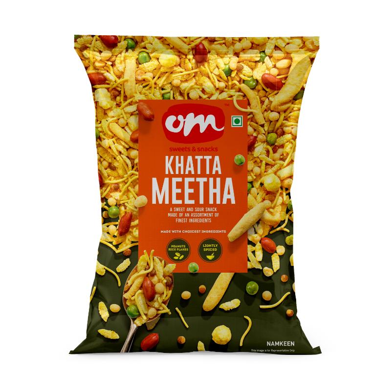 Om Sweets & Snacks Khatta Meetha Mix - 400 Gms - India shopping
