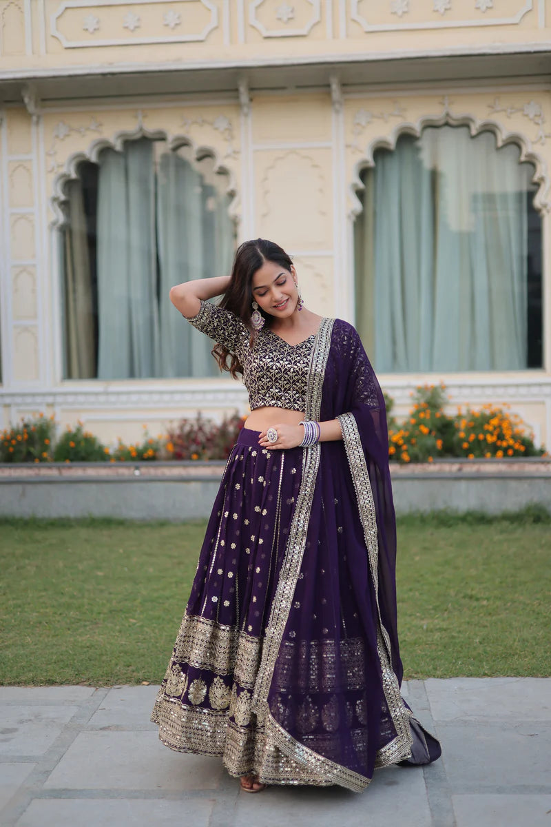 Traditional Lehenga Choli With Sequins Embroidered Work | Ready To Wear